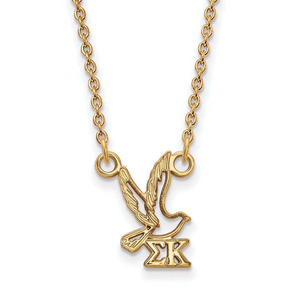 14K Plated Silver Sigma Kappa (Tiny) Necklace