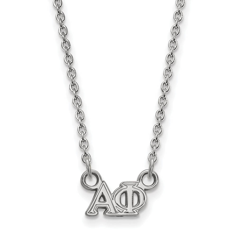 Sterling Silver Alpha Phi (Tiny) Greek Letters Necklace