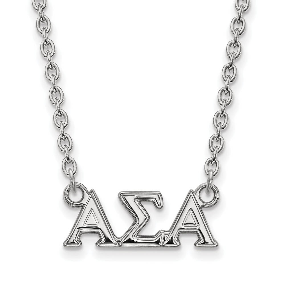 Sterling Silver Alpha Sigma Alpha Necklace