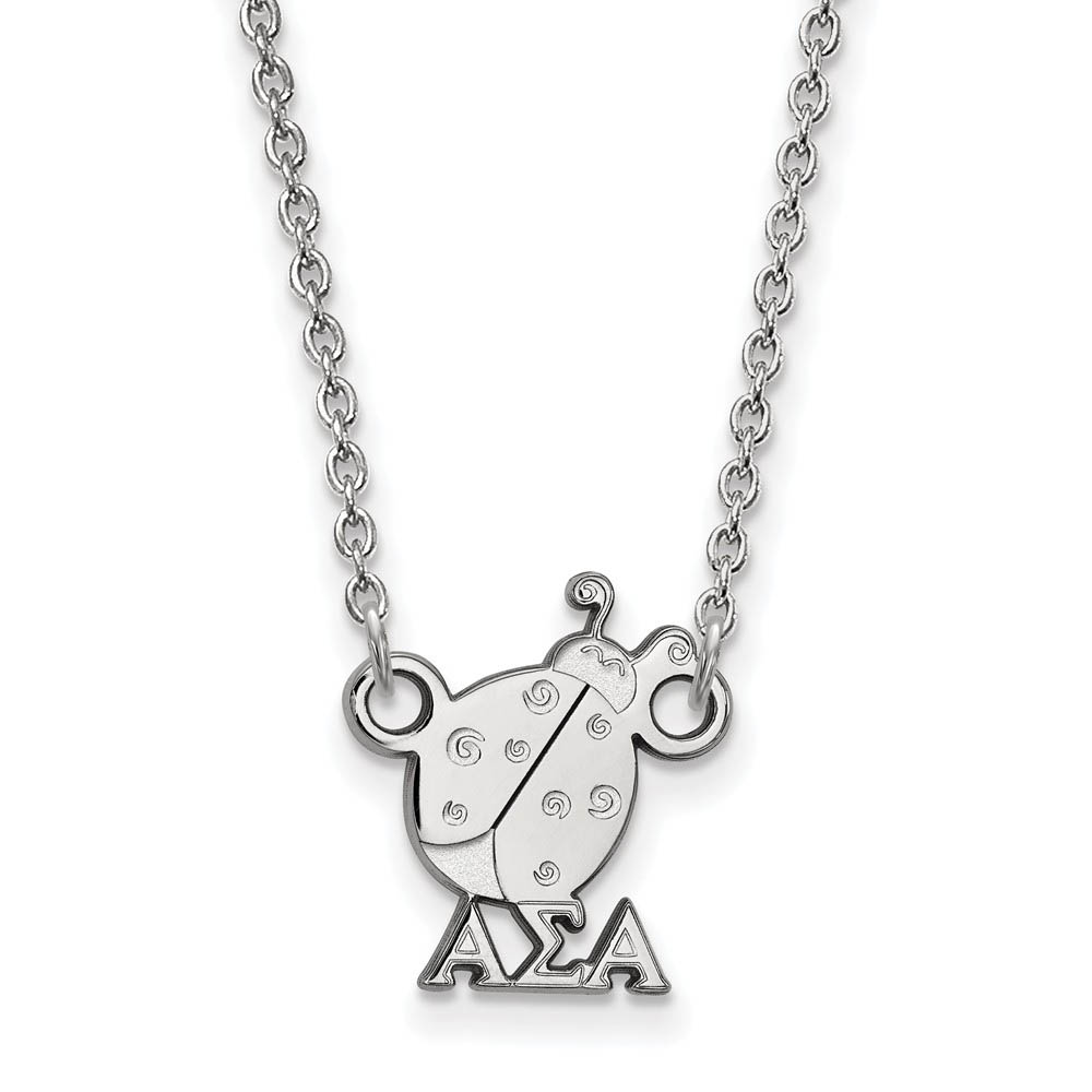 Sterling Silver Alpha Sigma Alpha (Tiny) Necklace