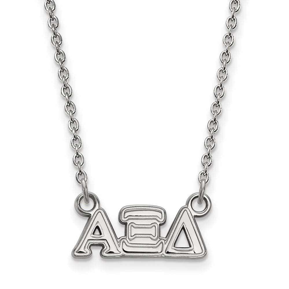 Sterling Silver Alpha Xi Delta (Tiny) Greek Letters Necklace