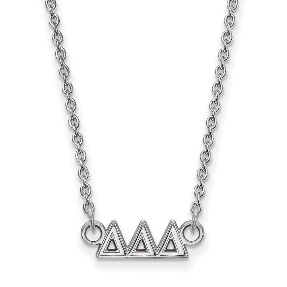 Sterling Silver Delta Delta Delta (Tiny) Greek Letters Necklace