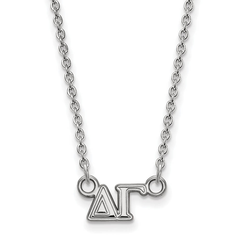 Sterling Silver Delta Gamma (Tiny) Greek Letters Necklace