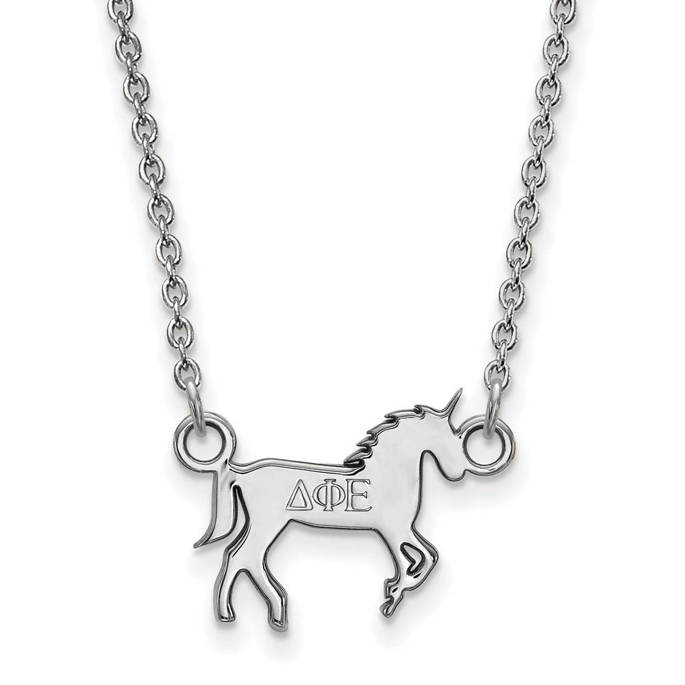 Sterling Silver Delta Phi Epsilon (Tiny) Necklace
