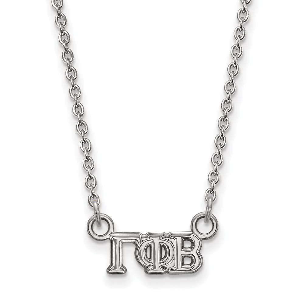 Sterling Silver Gamma Phi Beta (Tiny) Greek Letters Necklace