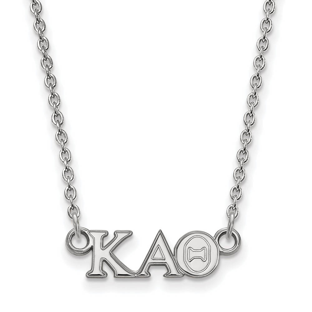 Sterling Silver Kappa Alpha Theta (Tiny) Greek Letters Necklace