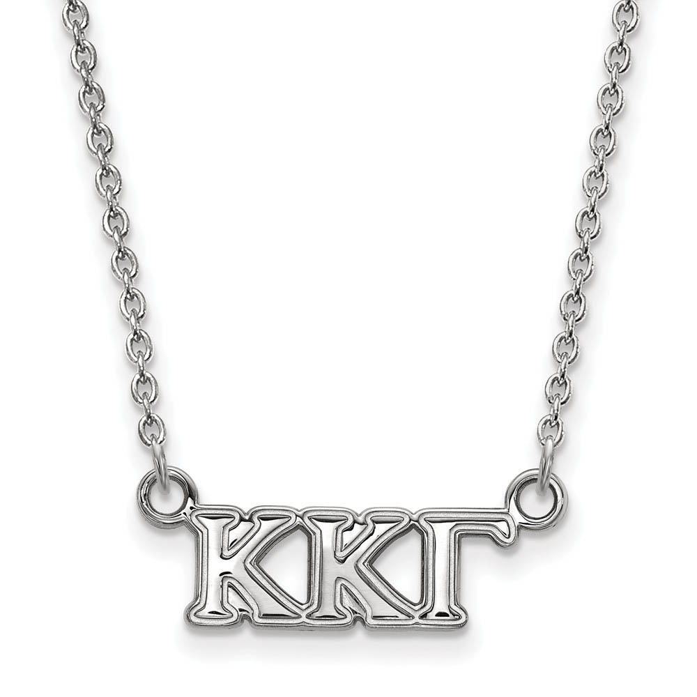 Sterling Silver Kappa Kappa Gamma (Tiny) Greek Letters Necklace