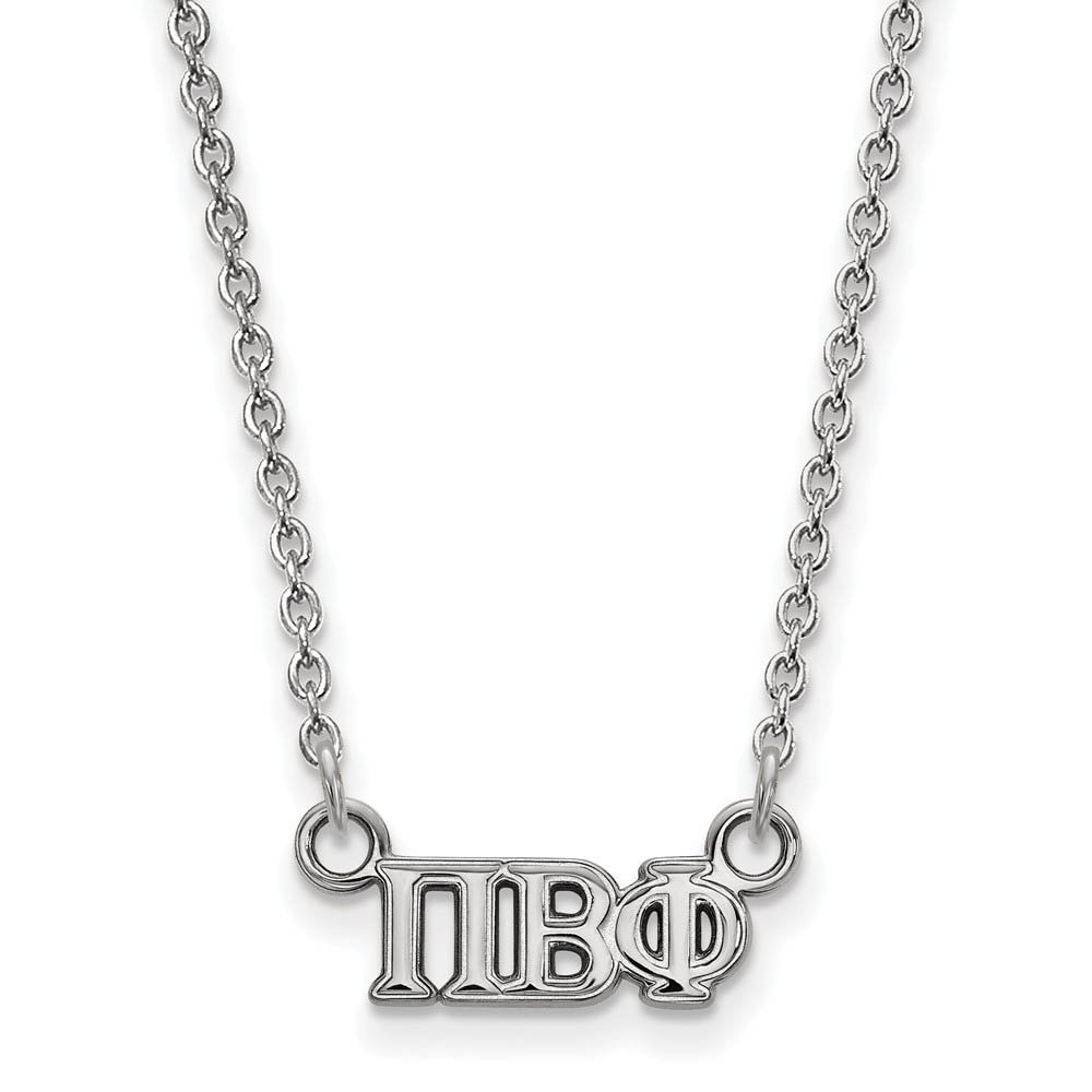 Sterling Silver Pi Beta Phi (Tiny) Greek Letters Necklace