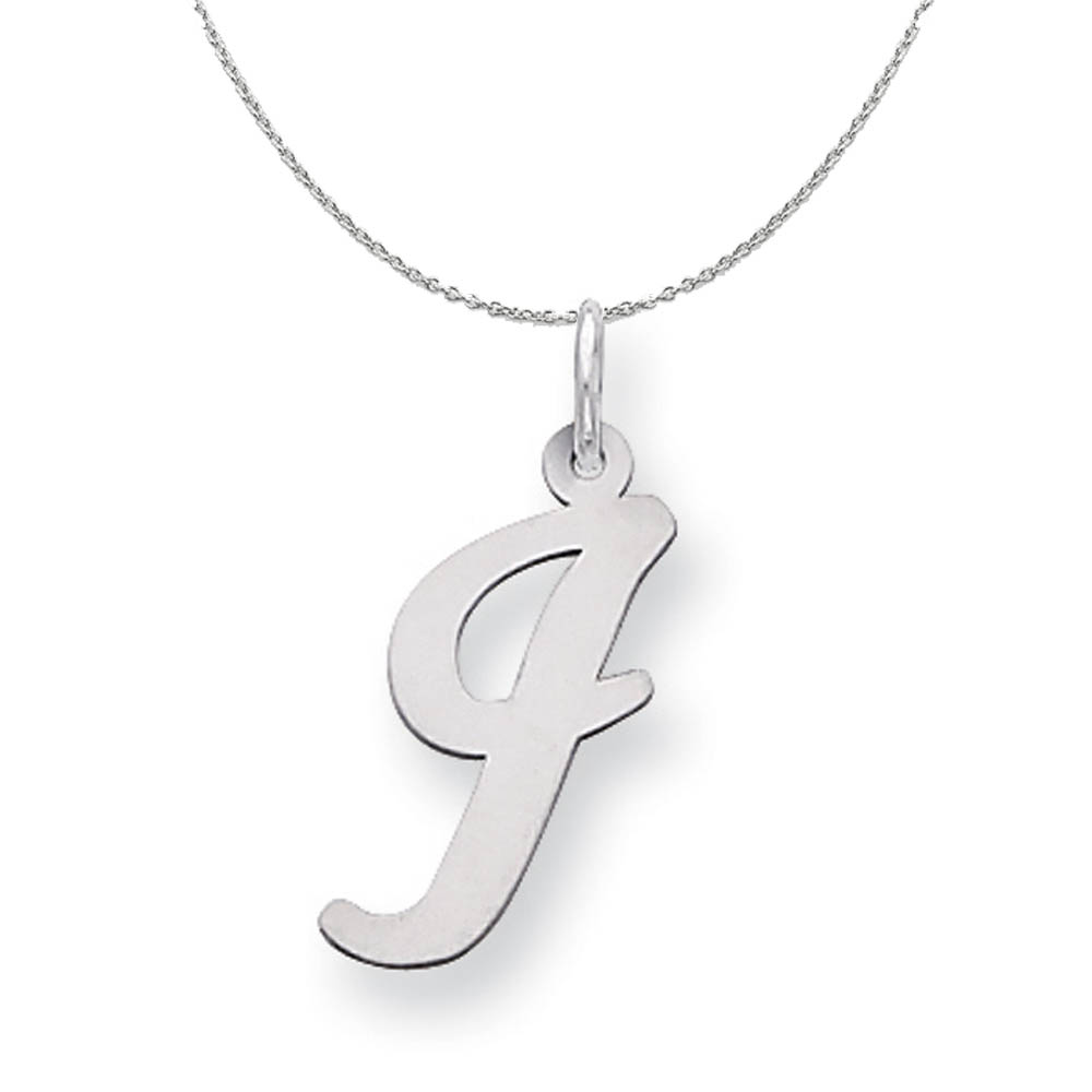 Silver Madison Collection LG Classic Script Initial I Necklace - 20 In