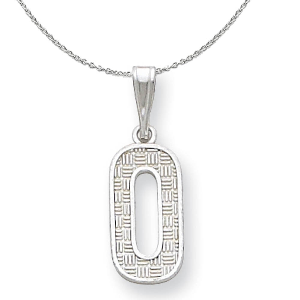 Sterling Silver, Sami Collection, Textured Block Initial O Necklace