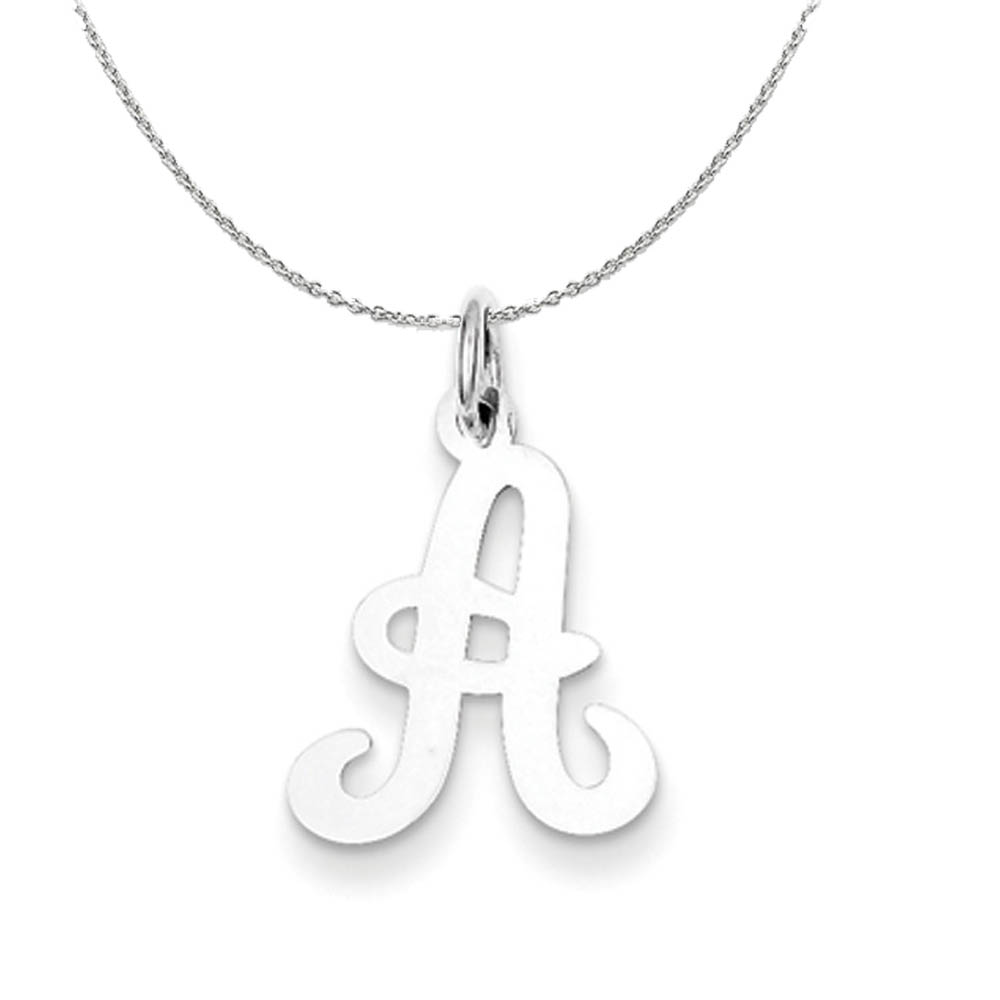 Sterling Silver, Sophia Collection, Script Initial A Necklace