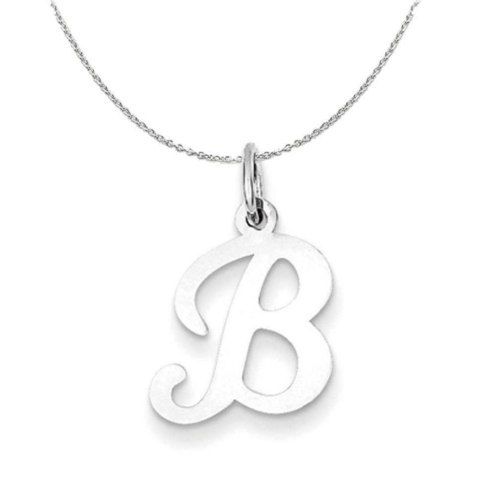 Sterling Silver, Sophia Collection, Script Initial B Necklace
