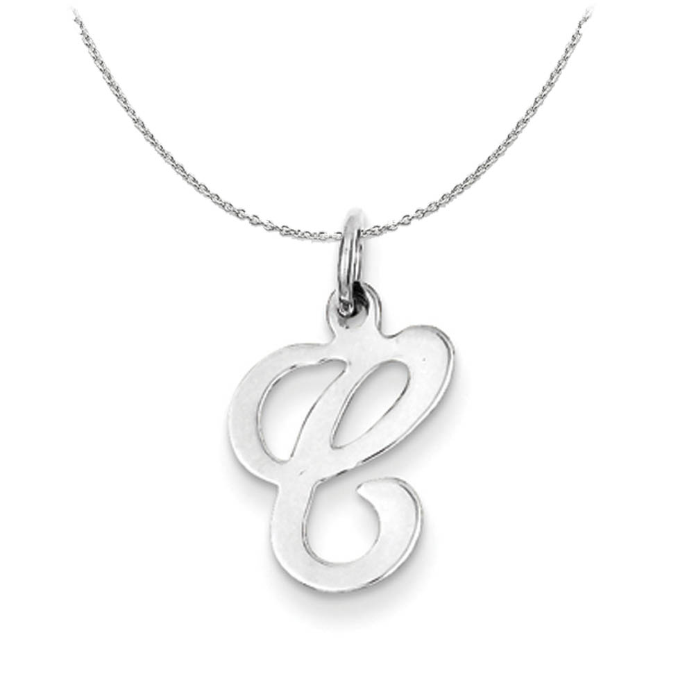 Sterling Silver, Sophia Collection, Script Initial C Necklace