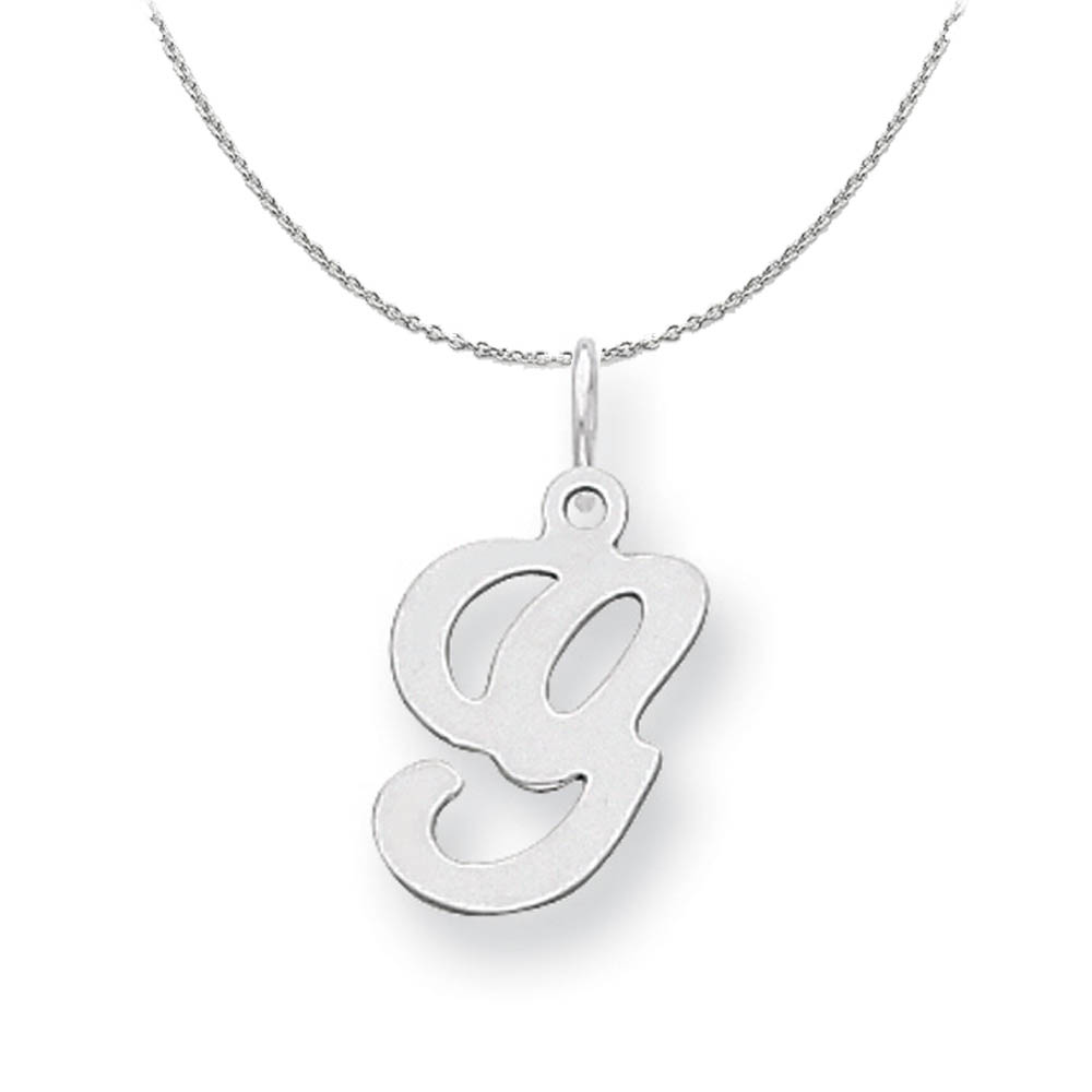 Sterling Silver, Sophia Collection, Script Initial G Necklace