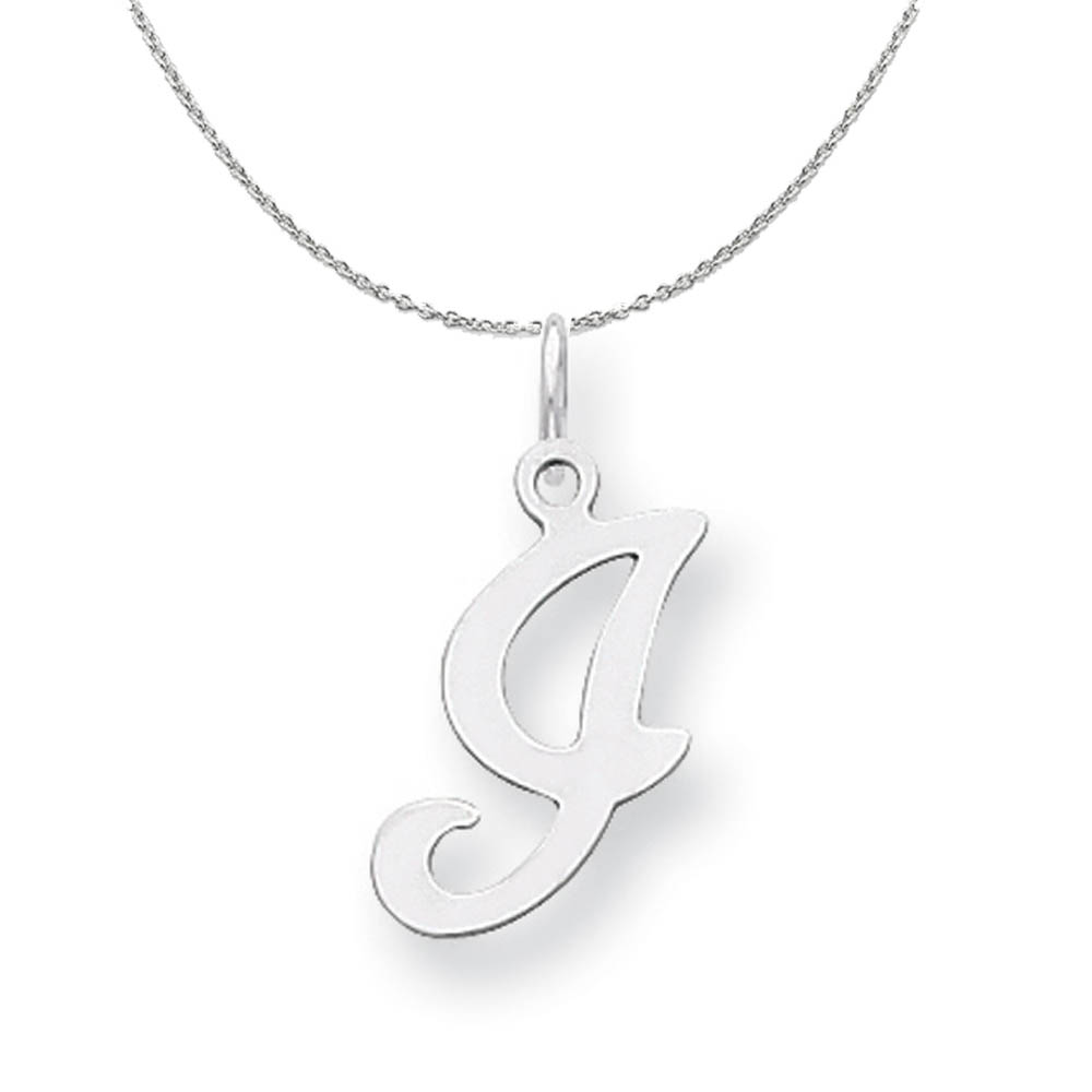 Sterling Silver, Sophia Collection, Script Initial I Necklace