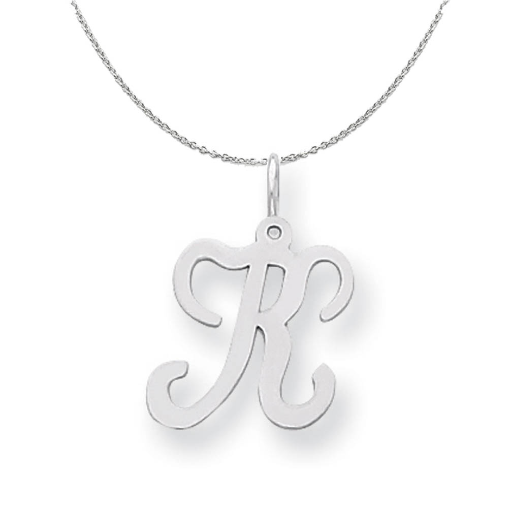 Sterling Silver, Sophia Collection, Script Initial K Necklace