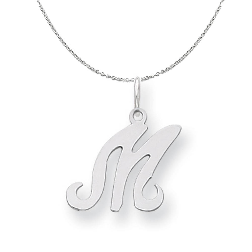 Sterling Silver, Sophia Collection, Small Script Initial Necklace