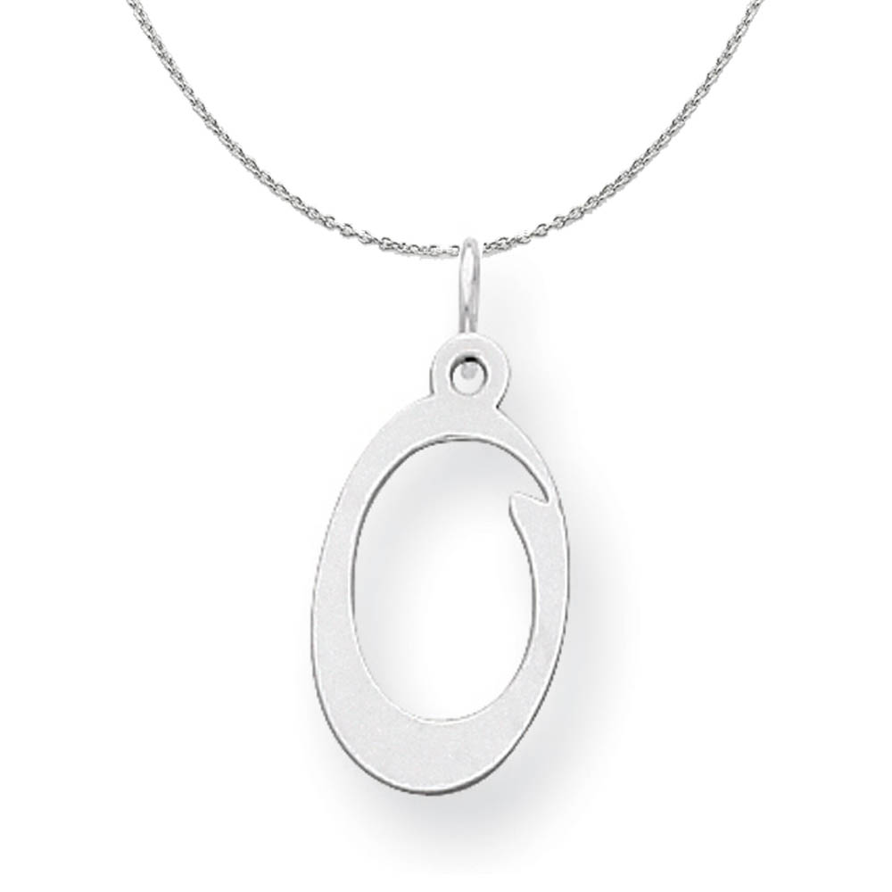 Sterling Silver, Sophia Collection, Script Initial O Necklace