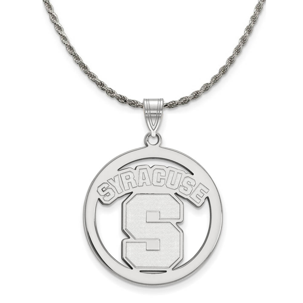 Sterling Silver Syracuse U. Circle Pendant Necklace