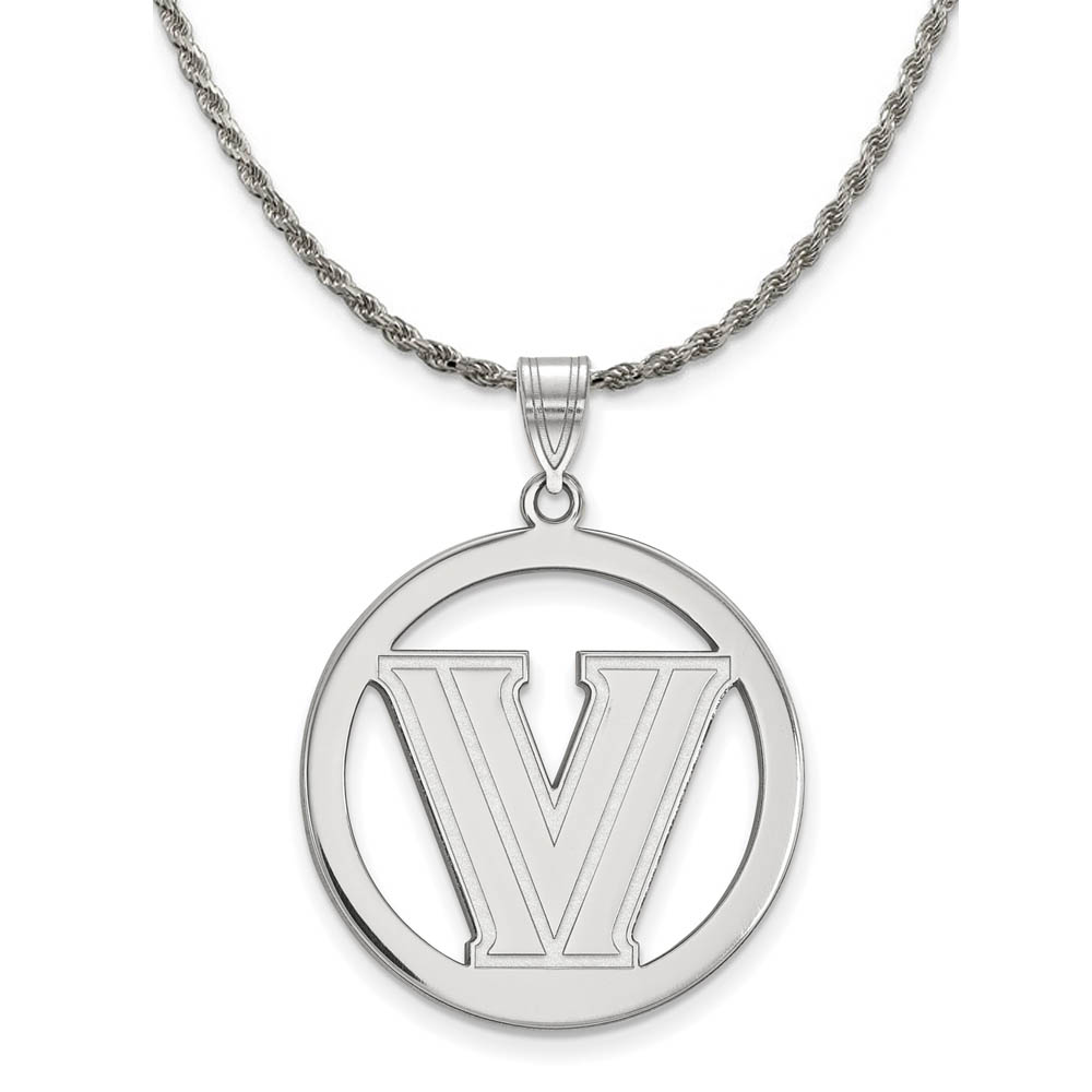 Sterling Silver Villanova U. Circle Pendant Necklace