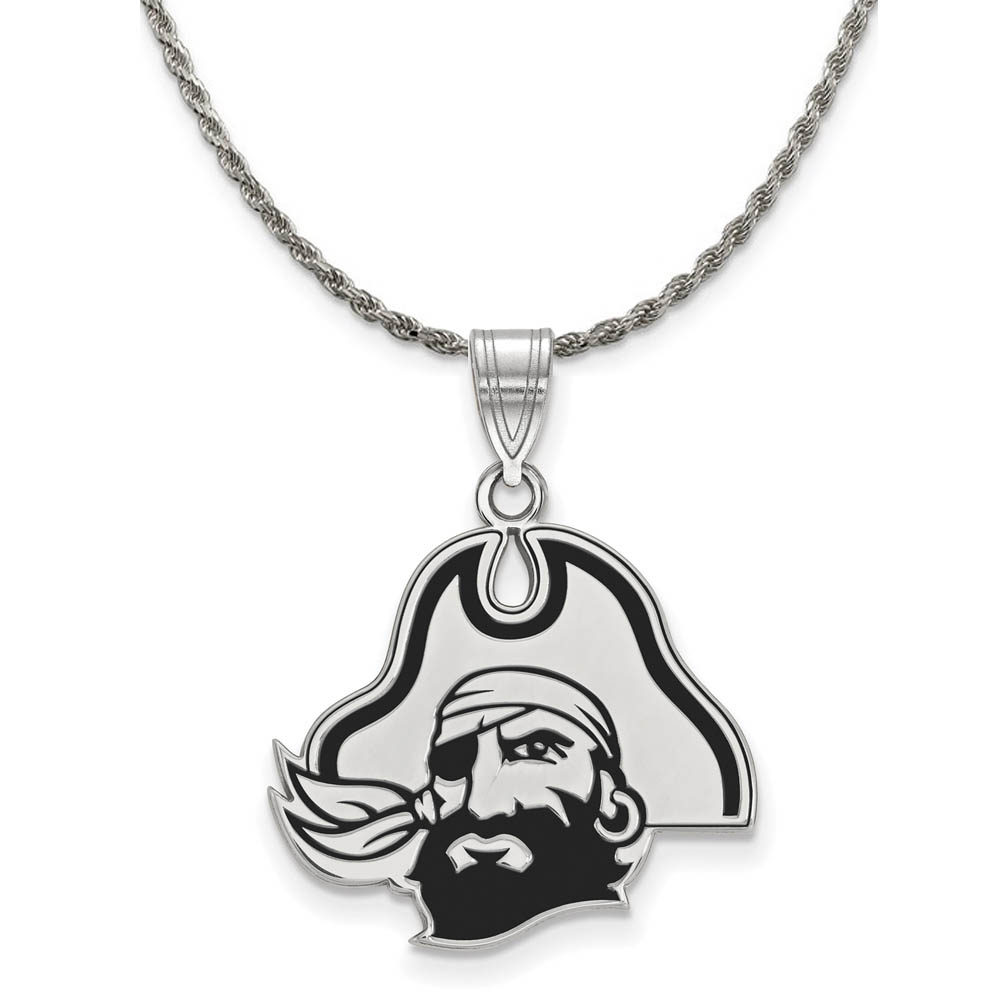 Sterling Silver East Carolina U Enamel Necklace