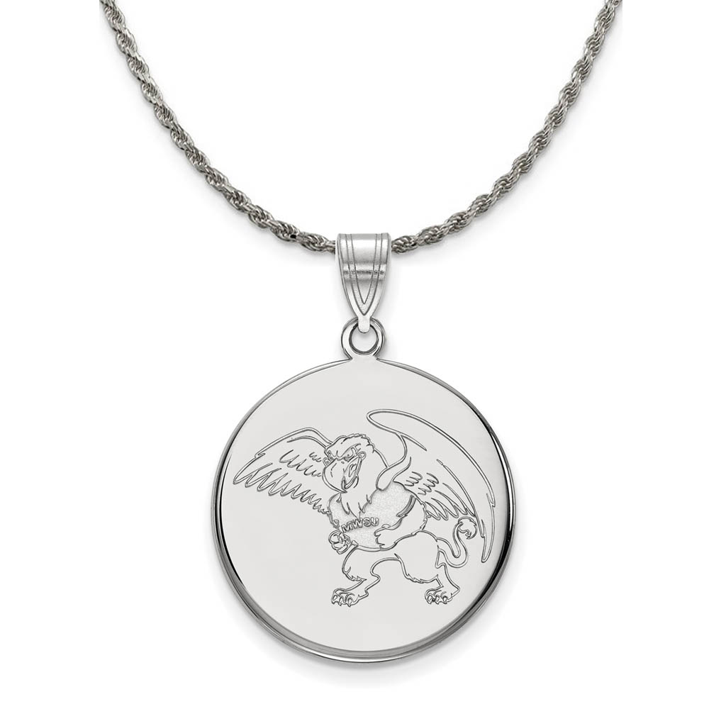 Sterling Silver Missouri Western State Disc Necklace
