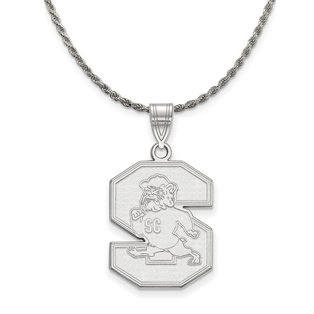 Sterling Silver South Carolina State Pendant Necklace