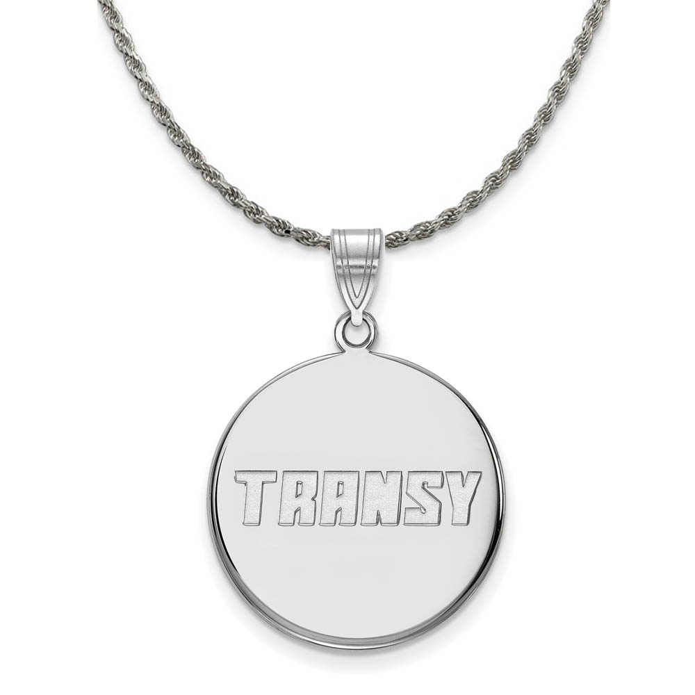 Sterling Silver Transylvania U. Disc Pendant Necklace
