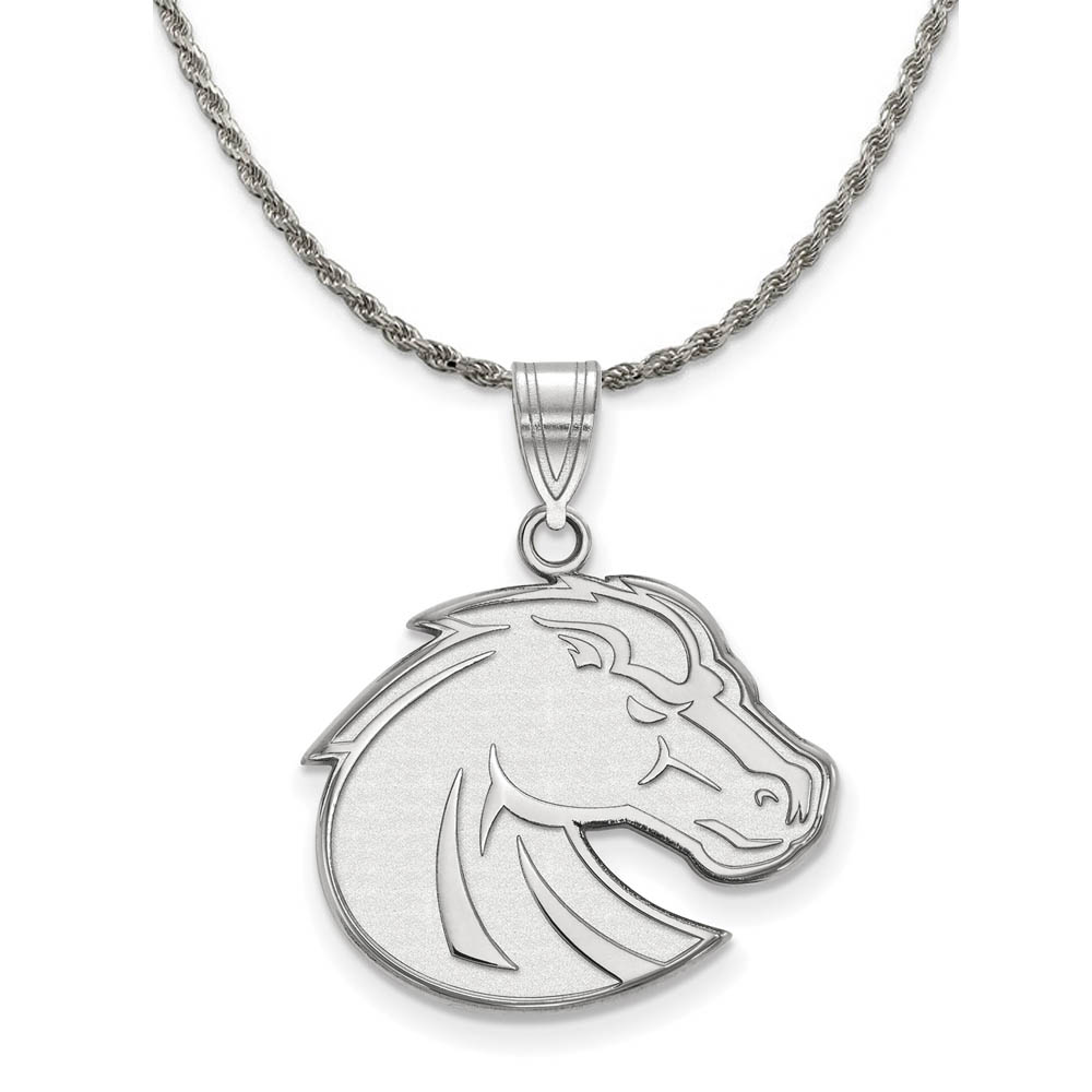Sterling Silver Boise State Pendant Necklace