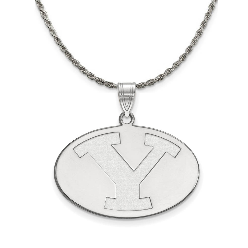 Sterling Silver Brigham Young U Lg Pendant Necklace