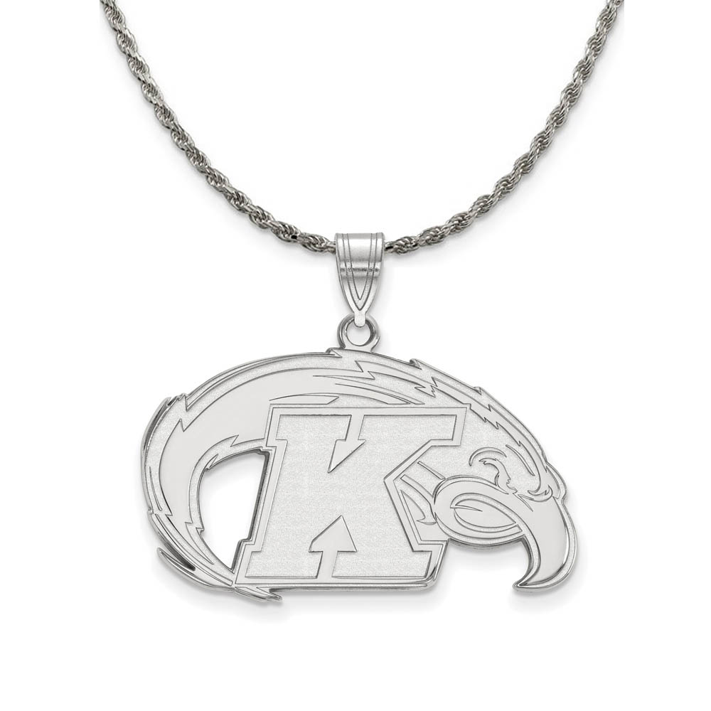 Sterling Silver Kent State Logo Pendant Necklace