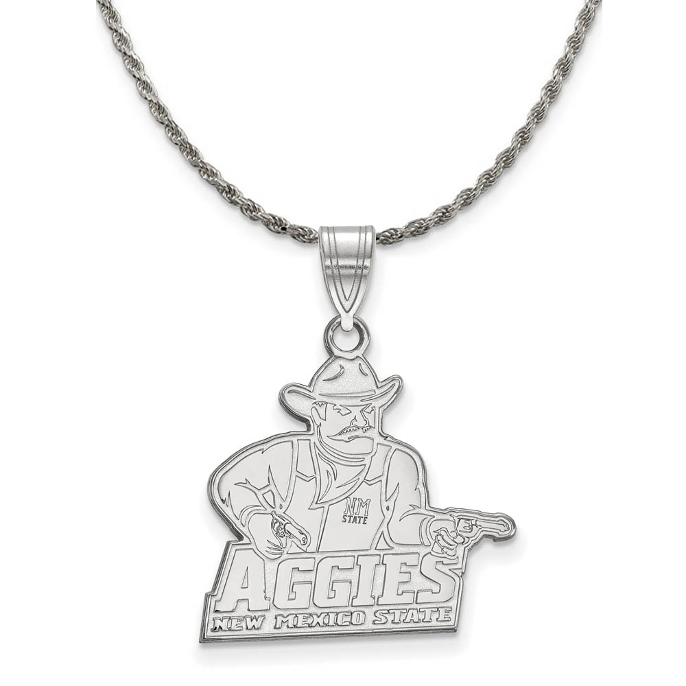 Sterling Silver New Mexico State Pendant Necklace
