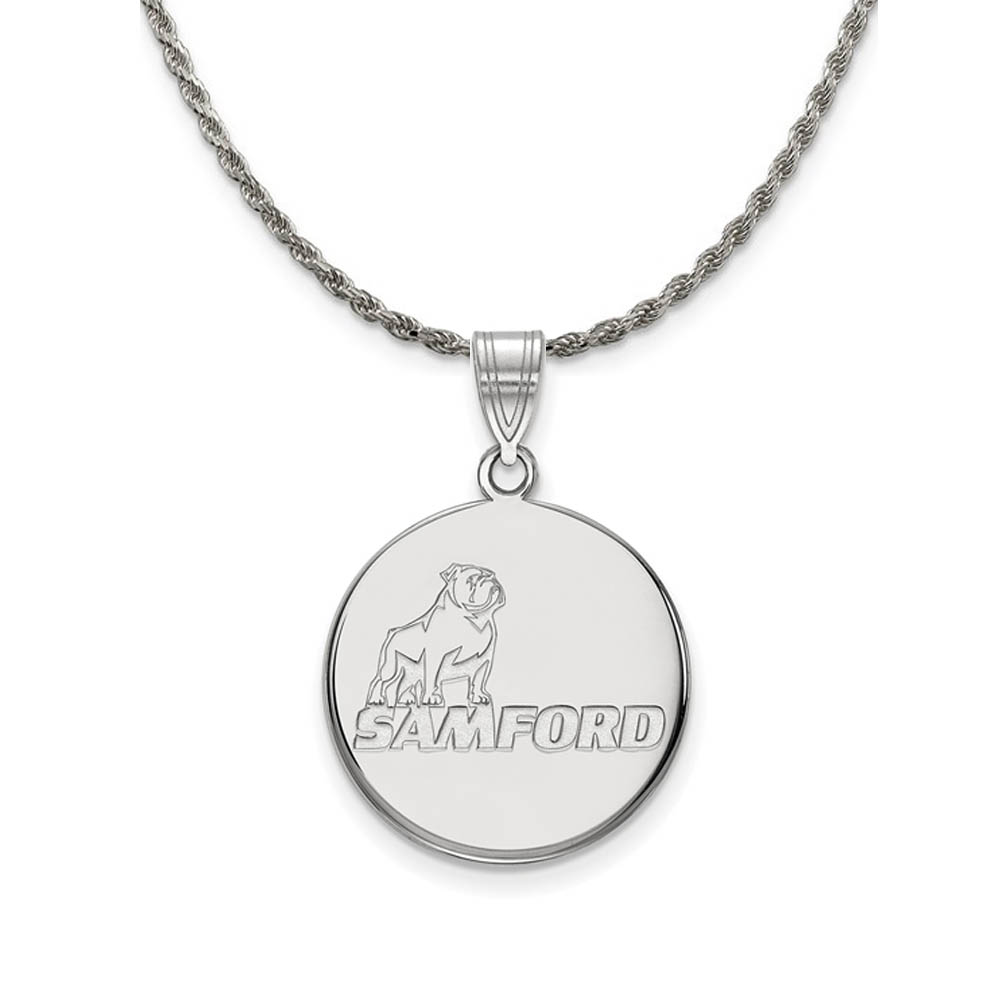 Sterling Silver Samford U. Disc Pendant Necklace