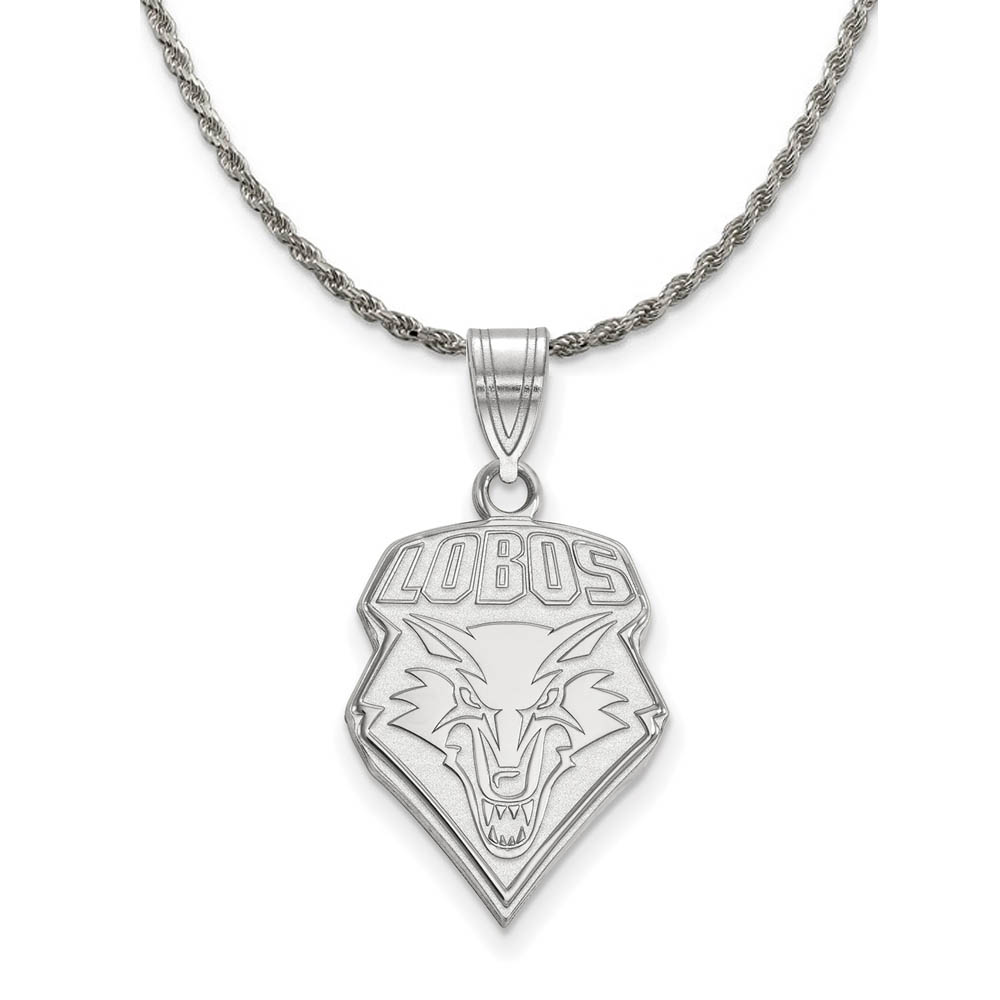 Sterling Silver U. of New Mexico Lobos Necklace
