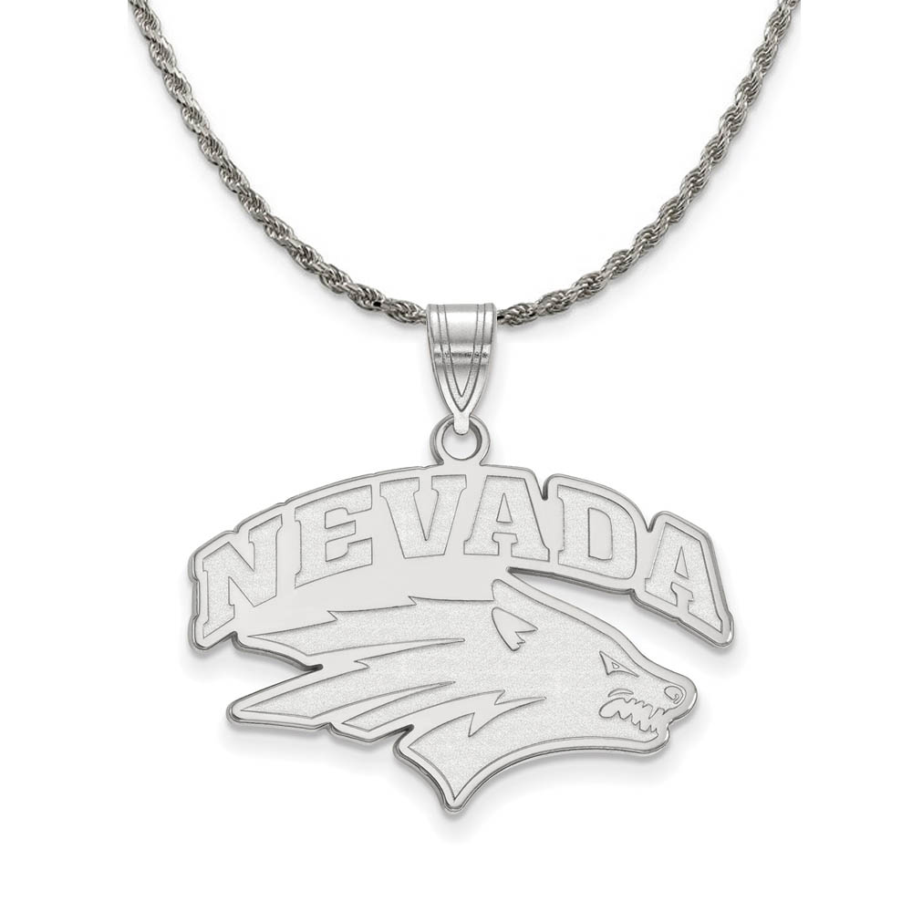 Sterling Silver U. of Nevada Logo Pendant Necklace