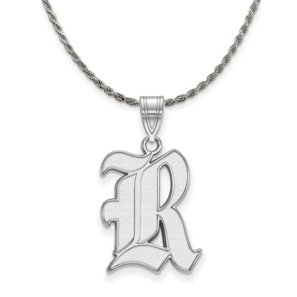 Sterling Silver Rice U. 'R' Pendant Necklace