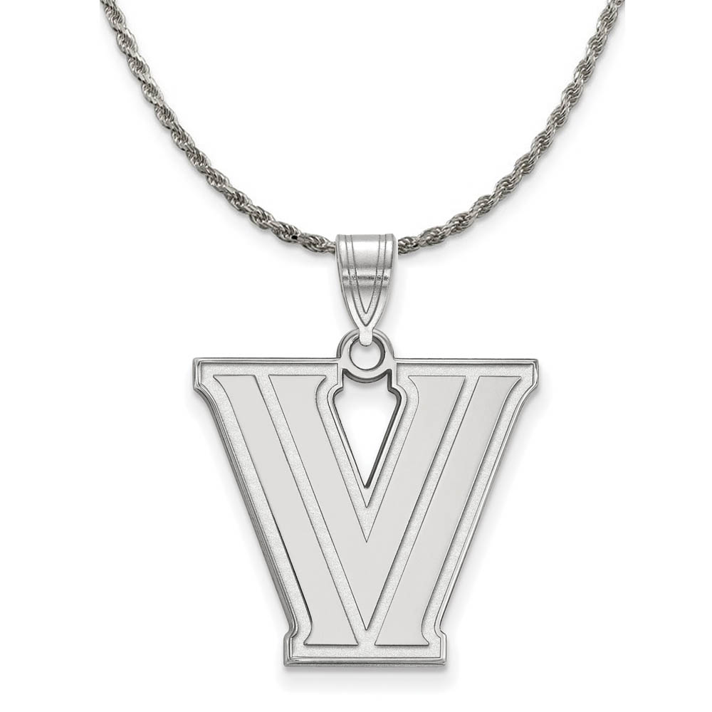 Sterling Silver Villanova U. 'V' Pendant Necklace