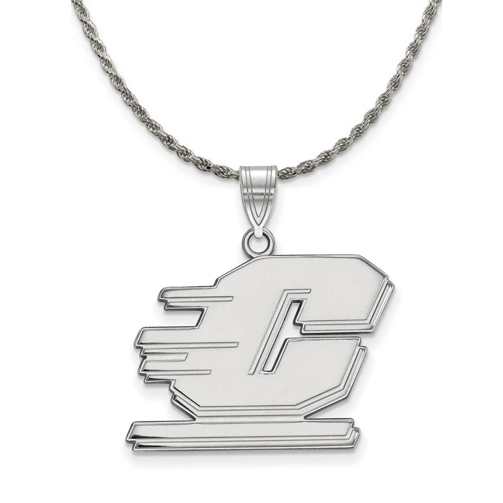 Sterling Silver Central Michigan U Pendant Necklace