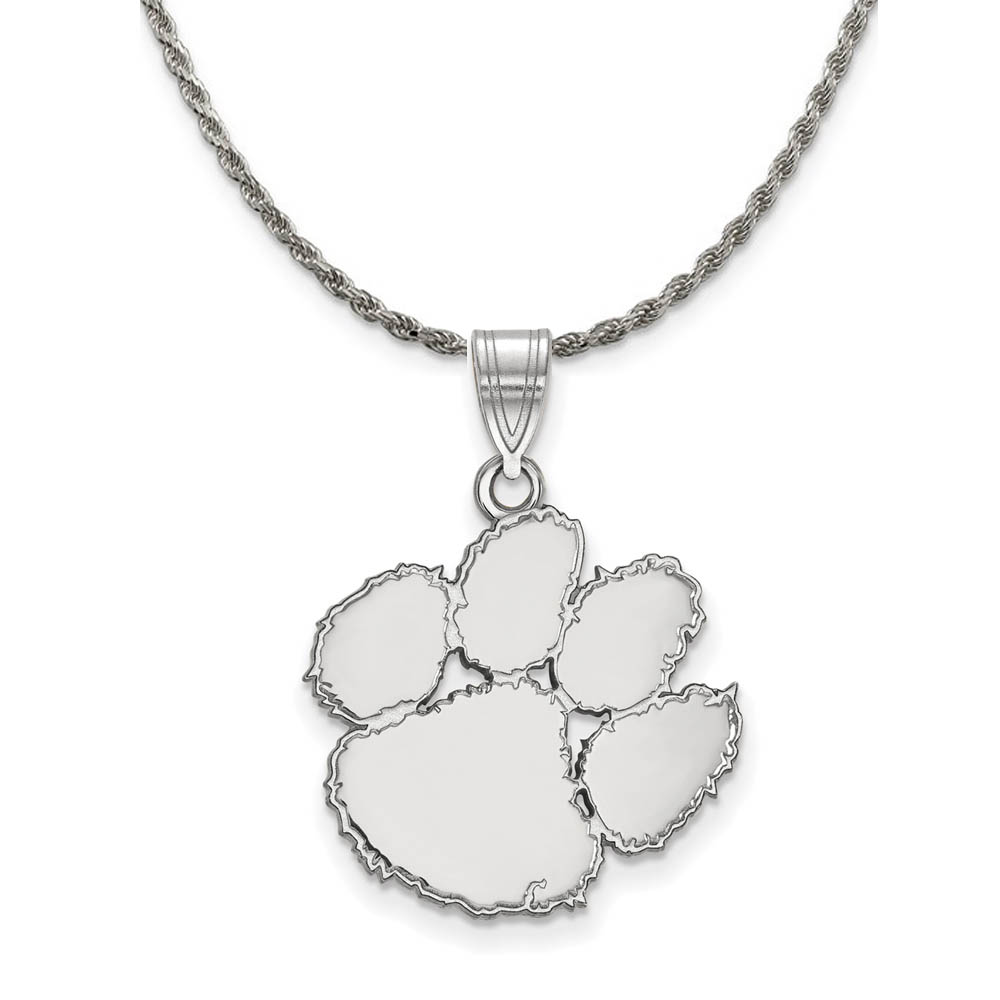 Sterling Silver Clemson U Pendant Necklace