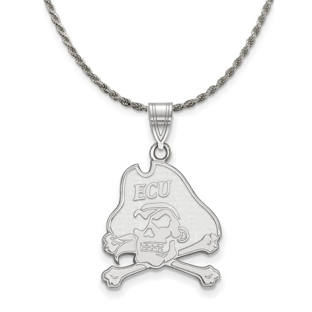 Sterling Silver East Carolina U Logo Necklace