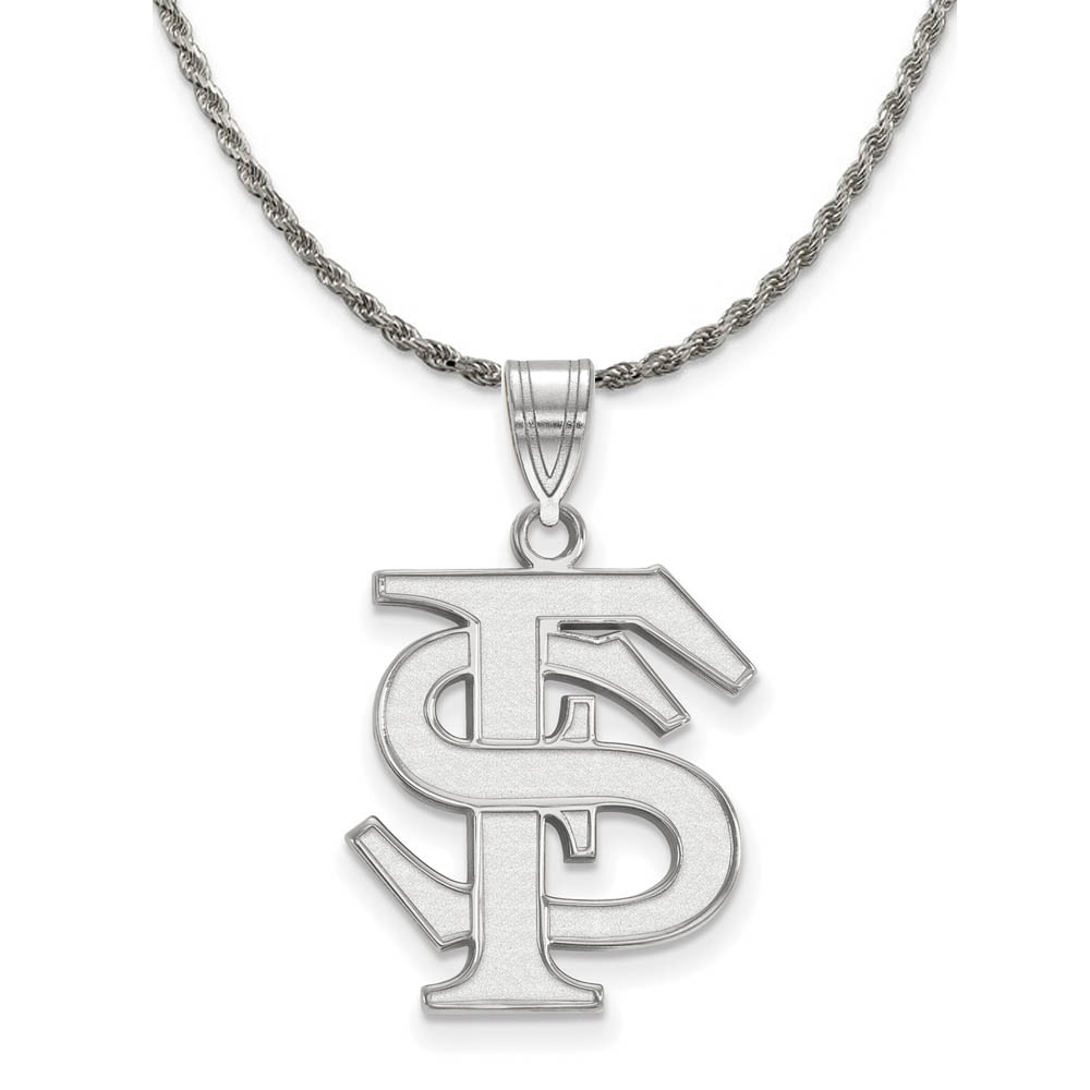 Sterling Silver Florida State 'FS' Necklace