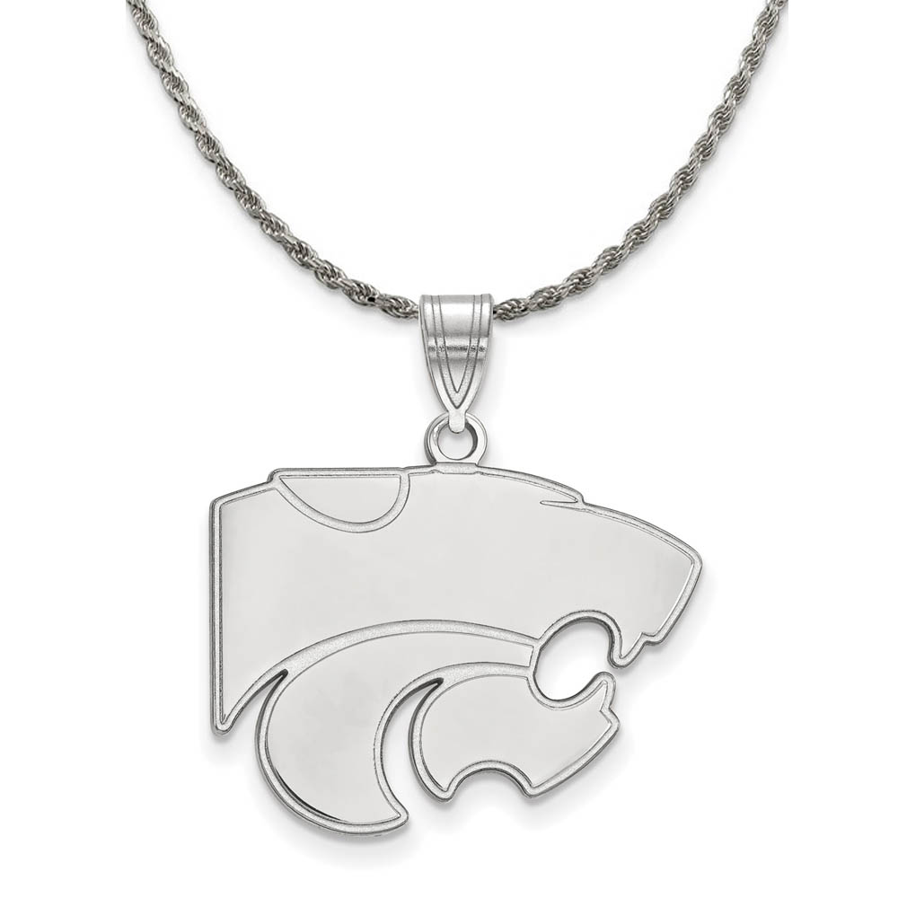 Sterling Silver Kansas State Logo Pendant Necklace