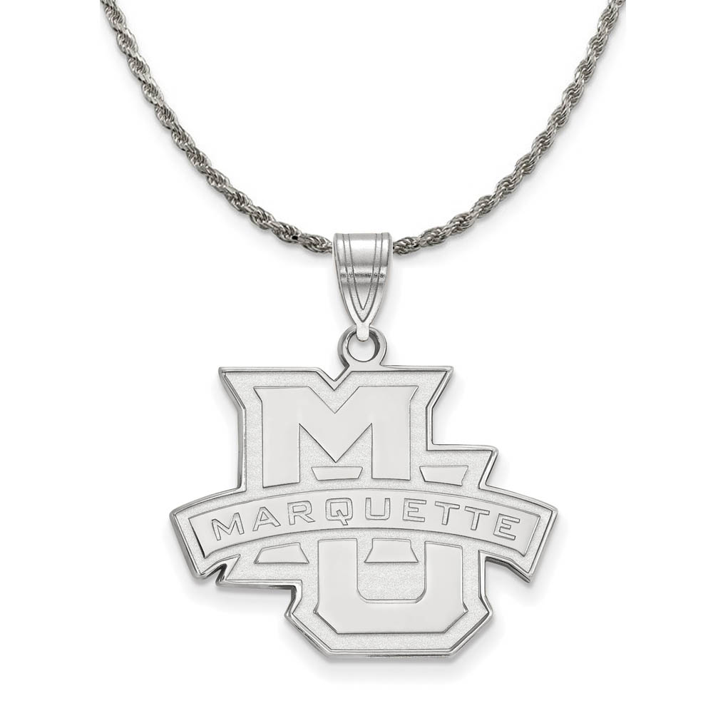 Sterling Silver Marquette U 'MU' Necklace