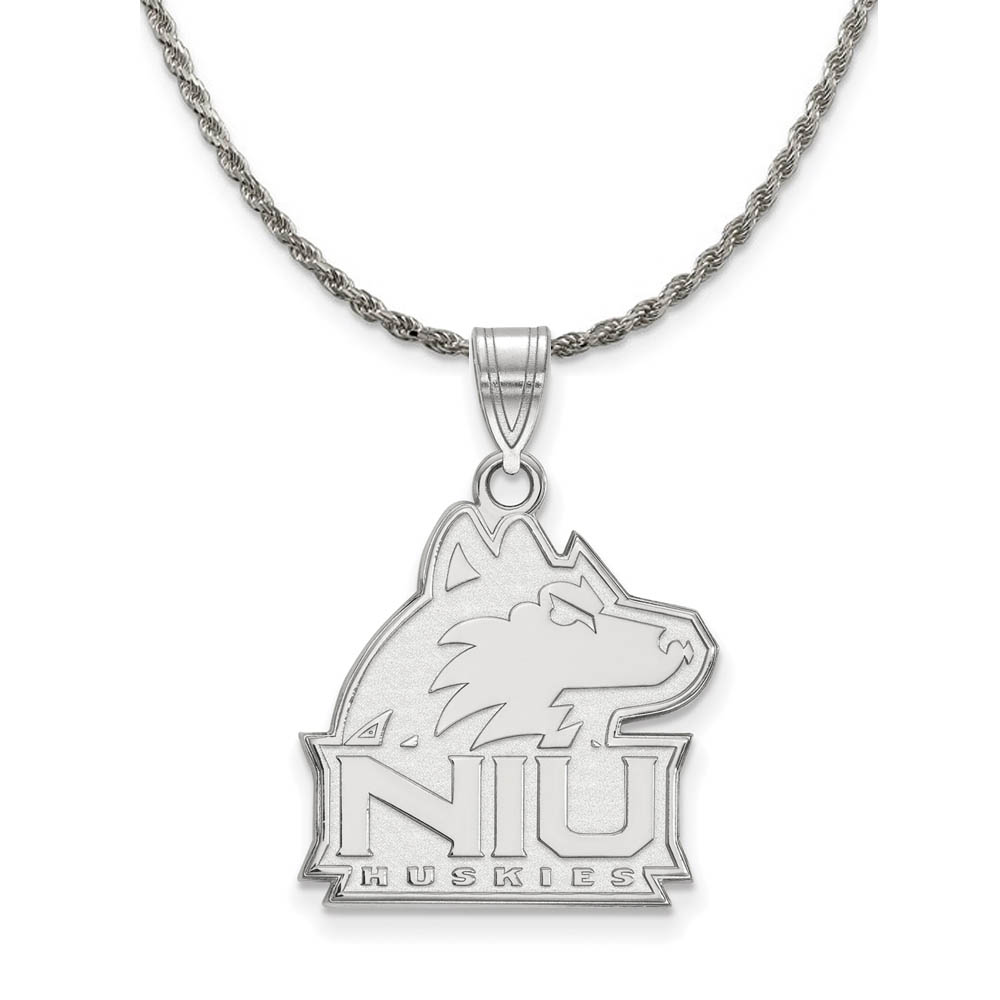 Sterling Silver Northern Illinois U Logo Pendant Necklace