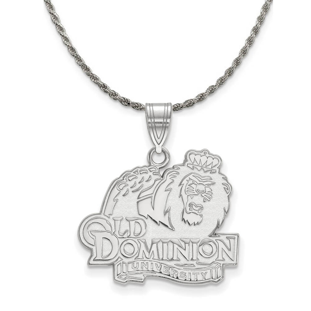 Sterling Silver Old Dominion U. Logo Pendant Necklace