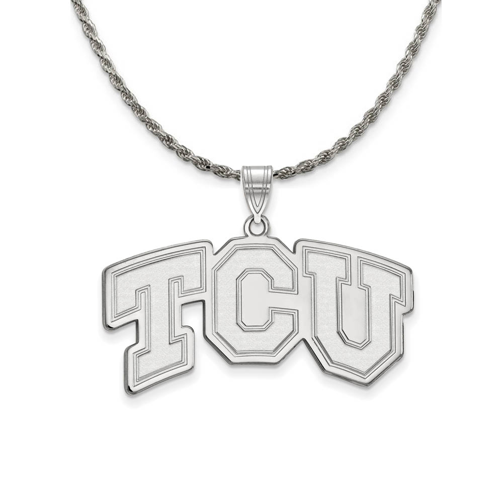 Sterling Silver Texas Christian U. 'TCU' Necklace