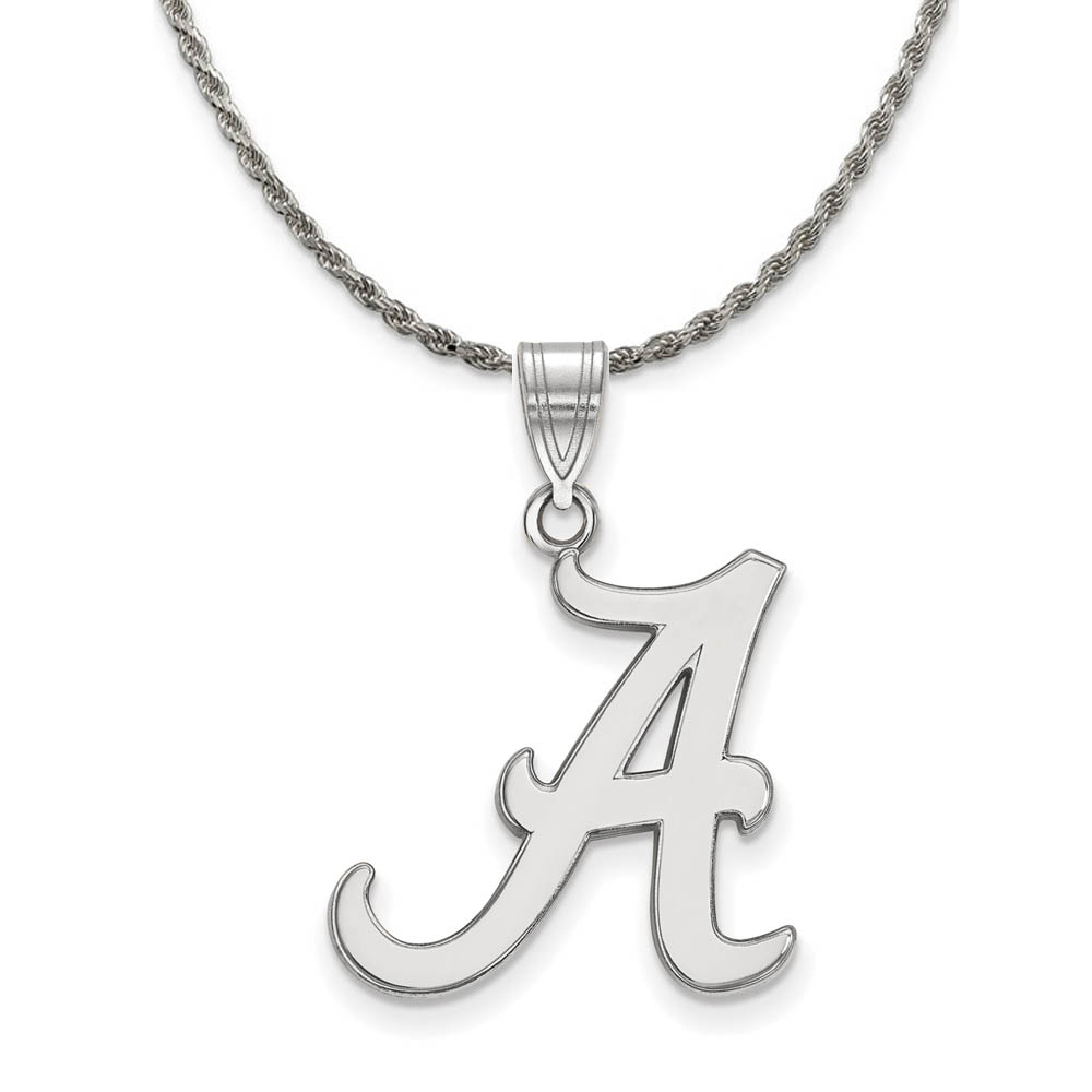 Sterling Silver U. of Alabama Initial A Pendant Necklace