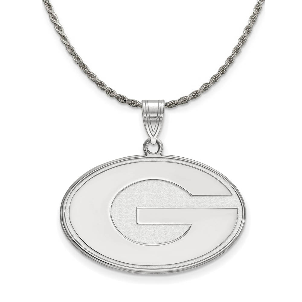 Sterling Silver U. of Georgia 'G' Pendant Necklace