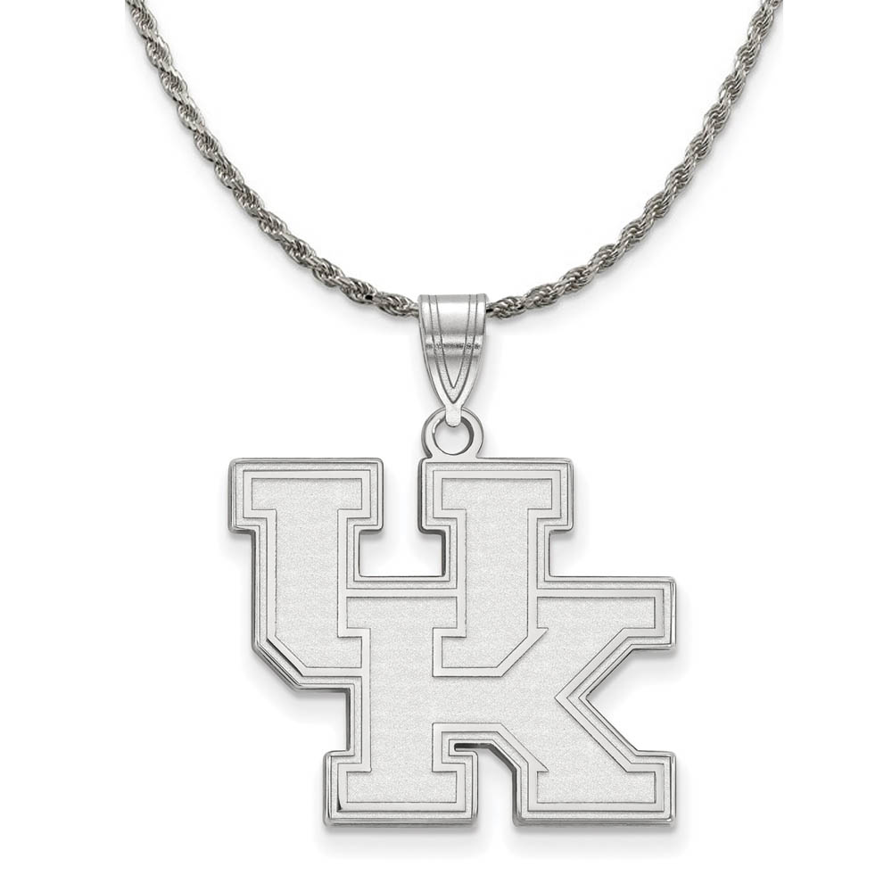 Sterling Silver U. of Kentucky 'UK' Pendant Necklace
