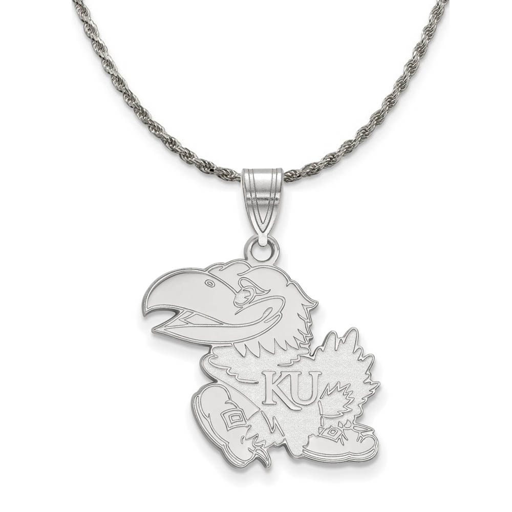 Sterling Silver U. of Kansas Jayhawks Pendant Necklace